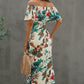 Floral Layered Off-Shoulder Maxi Dress