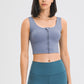 Zipper Front Sport Tank Top