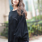 Openwork Boat Neck Sweater with Scalloped Hem