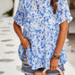 Printed Round Neck Tiered Top