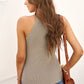 Scalloped Trim Ribbed Sleeveless Top