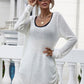 Drawstring Detail Open Back Scoop Neck Knit Top