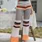 Color Block Openwork Knit Pants