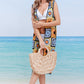 Crochet Open Front Sleeveless Cover Up