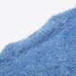 Round Neck Dropped Shoulder Fuzzy Cardigan