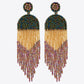 Beaded Fringe Dangle Earrings