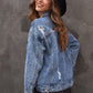 Studded Button Down Denim Jacket