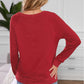 Round Neck Raglan Sleeve Exposed Seam Sweatshirt
