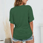 V-Neck Side Ruched Tee