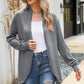 Open Front Long Sleeve Longline Cardigan