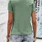 Strappy V-Neck Eyelet Top