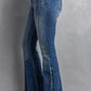 High Waist Flare Jeans with Pockets