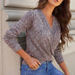 V Neck Wrap Front Knitted Top