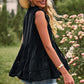 Swiss Dot Ruffle Shoulder Tiered Top