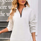 Quarter Zip Dropped Shoulder Sweatshirt
