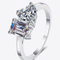 Rhodium-Plated 2 Carat Moissanite Ring