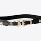 Double Buckle PU Leather Belt