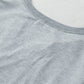 Button Detail Curved Hem Top