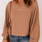 Round Neck Ribbed Top