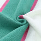 Color Block Buttoned V-Neck Sweater