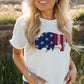 Star and Stripe Graphic Round Neck Tee