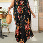 Plus Size Printed Spaghetti Strap Wide Leg Jumpsuit