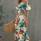 Floral Layered Off-Shoulder Maxi Dress