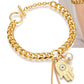 Hamsa Hand Chunky Chain Bracelet