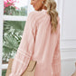 Lace Detail Frill Trim Flounce Sleeve Blouse
