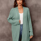 Warm Fall Mixed Knit Open Front Longline Cardigan