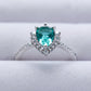 Natural Paraiba Blue Zircon Pear Shape Ring