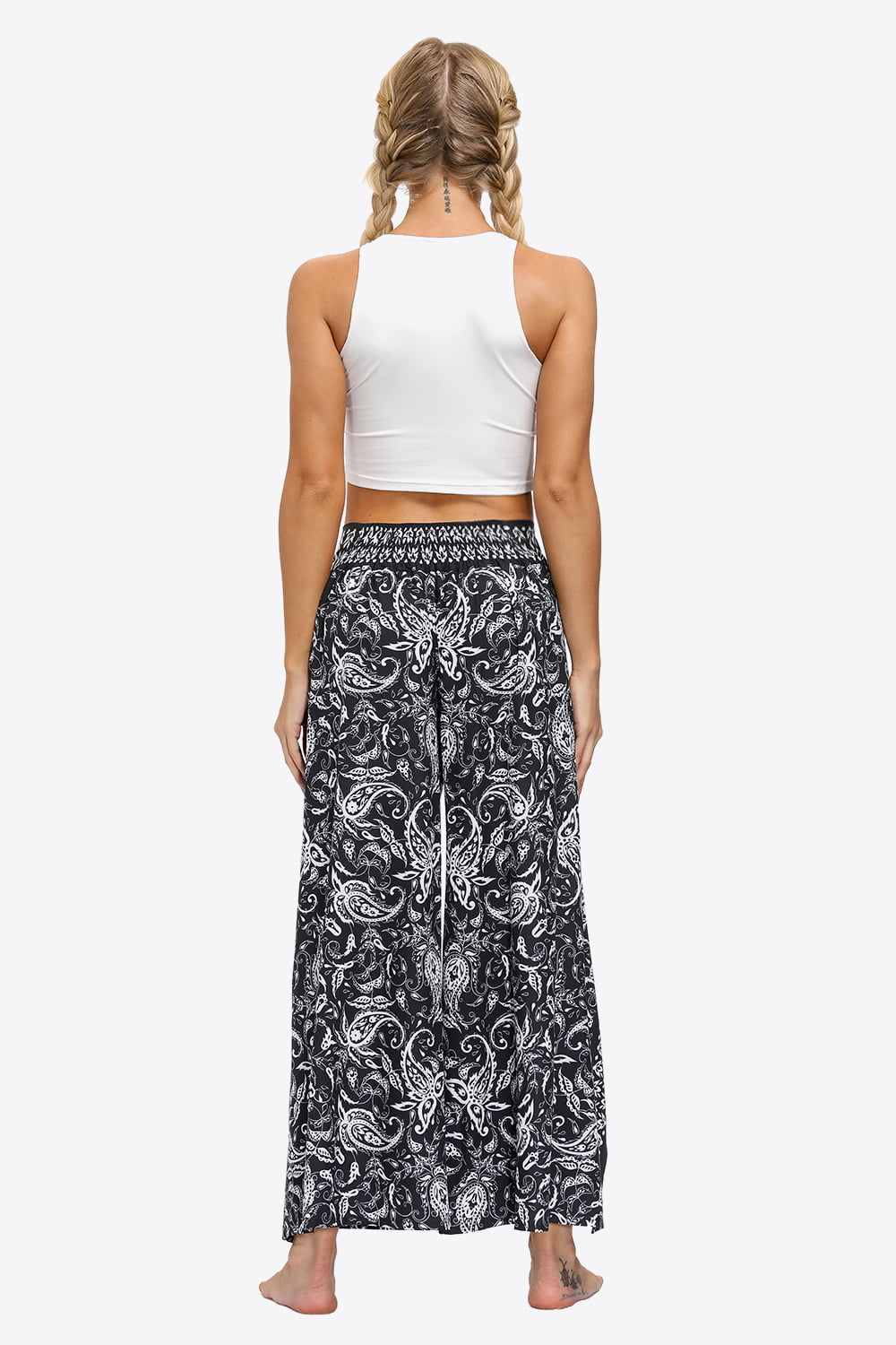 Split Wide Leg Long Pants