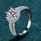 Sterling Silver Moissanite Ring