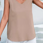 Lace Detail Eyelash Trim V-Neck Tank
