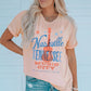 NASHVILLE TENNESSEE MUSIC CITY Cuffed Short Sleeve Tee