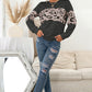 Contrast Leopard Crewneck Sweatshirt