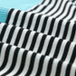 Striped Color Block Open Front Cardigan