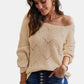 Drop Shoulder Round Neck Sweater