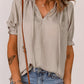 Smocked Frill Trim Flounce Sleeve Blouse