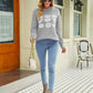 Lip Graphic Slit Dropped Shoulder Sweater
