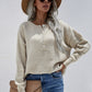 Half Button Long Sleeve Henley Sweater