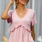 Frill Trim Short Sleeve Tee