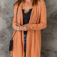 Ribbed Open Front Cardigan