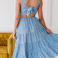 Ditsy Floral Open Back Sleeveless Dress