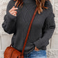 Fringe Detail Mixed Knit Sweater