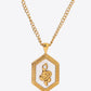 18K Gold Plated Snake Geometric Pendant Necklace