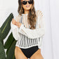 Long Sleeve Round Neck Openwork Cover-Up