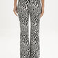 Zebra Print Straight Leg Pants