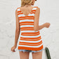 Striped V-Neck Knit Tank