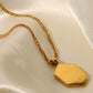 18K Gold Plated Snake Geometric Pendant Necklace